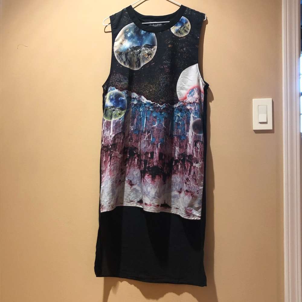 Evil Twin Trippy Landscape Tank Dress